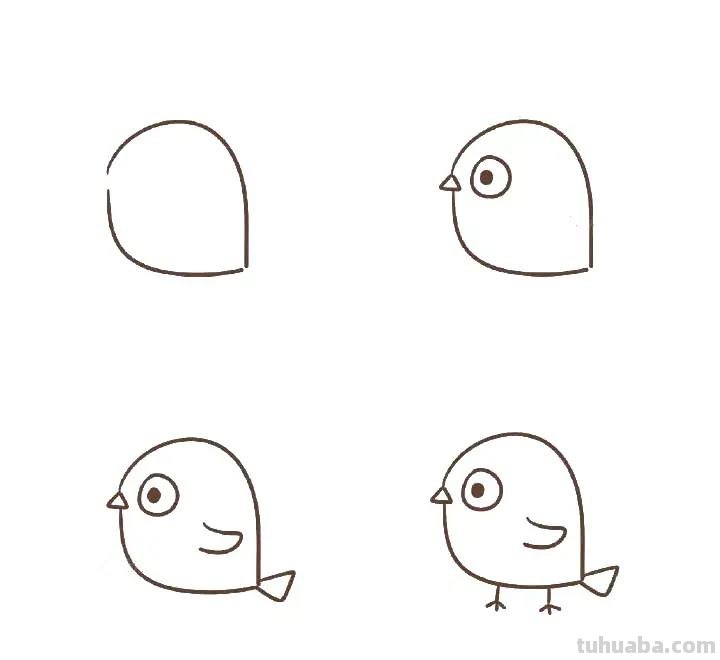 9种小鸟简笔画的画法，最适合教孩子了，建议收藏好，以后能用上