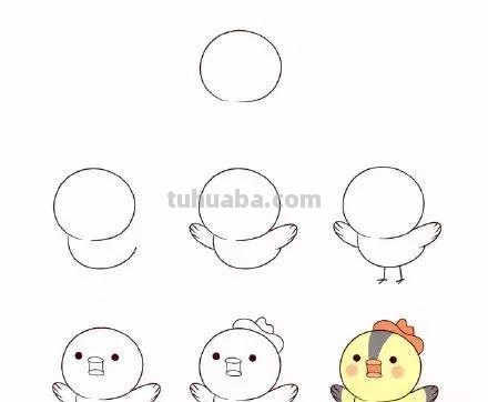 简笔画 - 一组孩子都爱画的，萌萌哒小鸟简笔画，建议收藏学习！