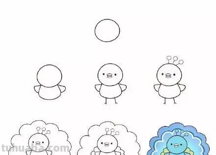 简笔画 - 一组孩子都爱画的，萌萌哒小鸟简笔画，建议收藏学习！