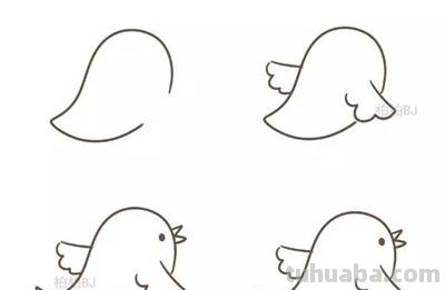 小鸟的简笔画绘画教程,九种不同的画法任你选! 小鸟的简笔画绘画教程,九种不同的画法任你选!