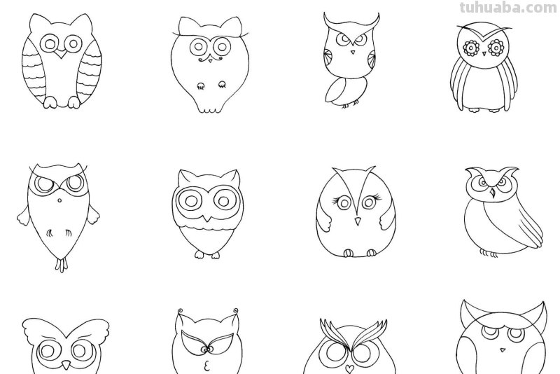 干货！各种小动物的60种简笔画画法，学会画画必备素材