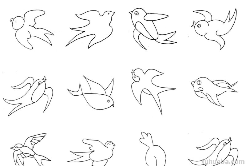 干货！各种小动物的60种简笔画画法，学会画画必备素材