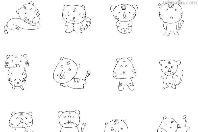 干货！各种小动物的60种简笔画画法，学会画画必备素材