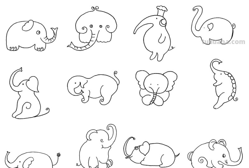 干货！各种小动物的60种简笔画画法，学会画画必备素材