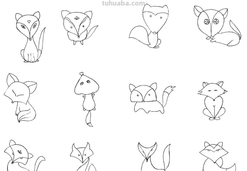干货！各种小动物的60种简笔画画法，学会画画必备素材