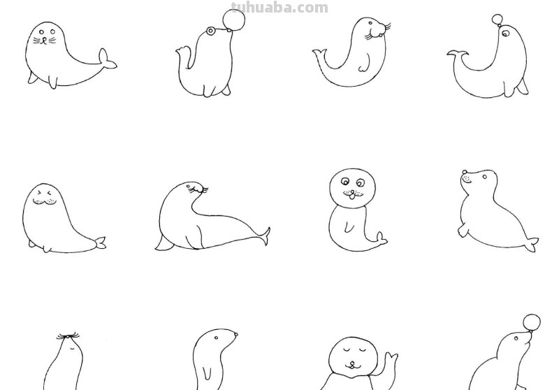 干货！各种小动物的60种简笔画画法，学会画画必备素材