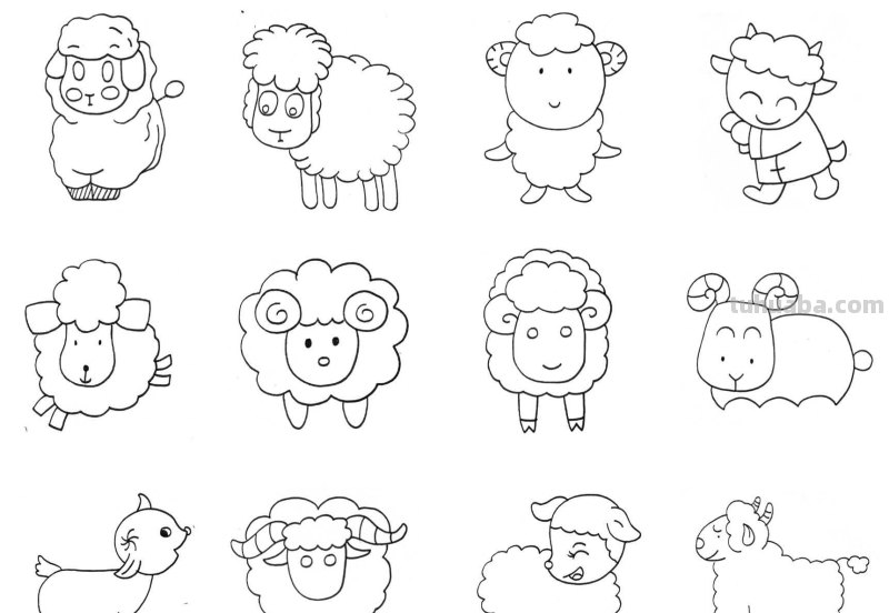 干货！各种小动物的60种简笔画画法，学会画画必备素材