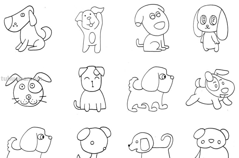 干货！各种小动物的60种简笔画画法，学会画画必备素材