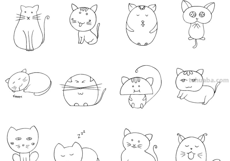 干货！各种小动物的60种简笔画画法，学会画画必备素材