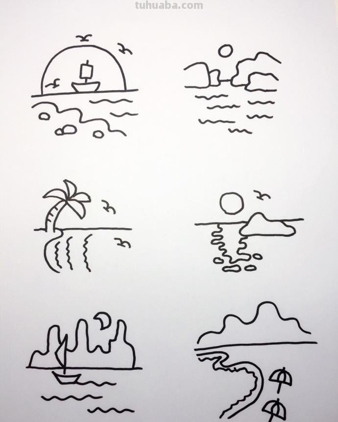 海底世界大海小鱼珊瑚简笔画！哄娃利器！