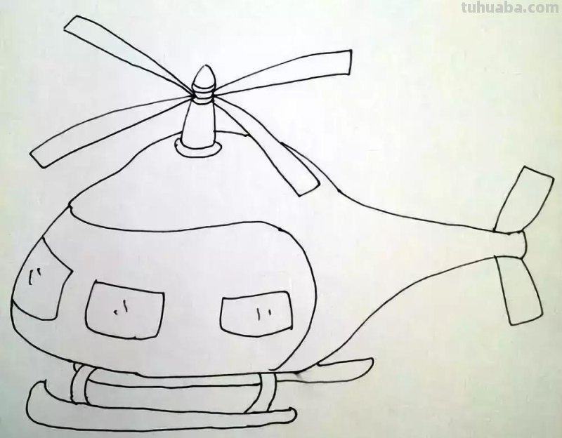 简笔画 - 炫酷的直升飞机绘画教程, 分分钟学会,收藏起来教孩子 简笔画 - 炫酷的直升飞机绘画教程, 分分钟学会,收藏起来教孩子