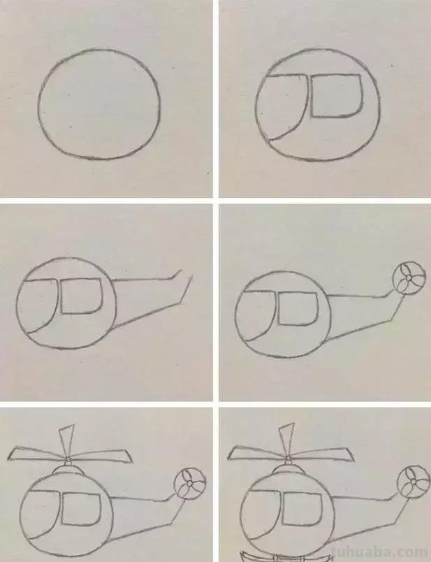 简笔画 - 炫酷的直升飞机绘画教程, 分分钟学会,收藏起来教孩子 简笔画 - 炫酷的直升飞机绘画教程, 分分钟学会,收藏起来教孩子
