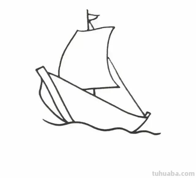 动态简笔画丨船、飞机、轮船、汽车、坦克