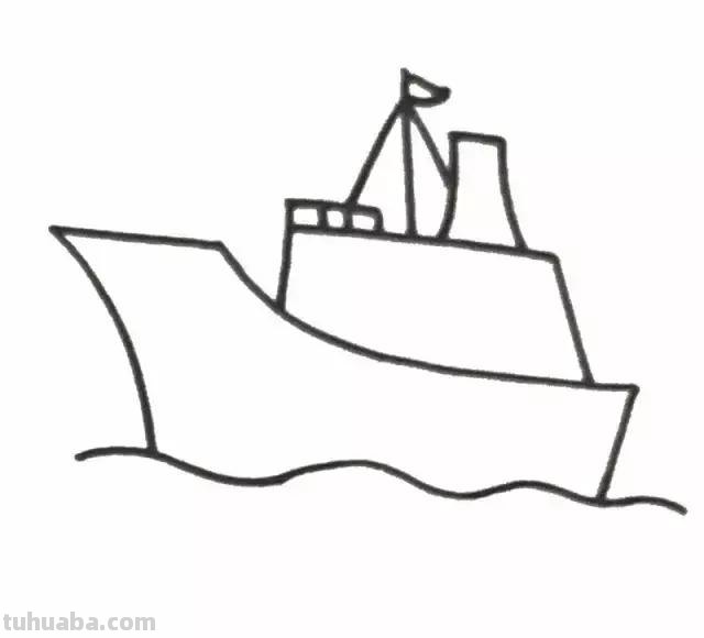 动态简笔画丨船、飞机、轮船、汽车、坦克