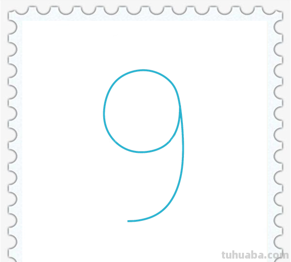儿童简笔画精选-用数字 “9” 画变色龙（Chameleon）
