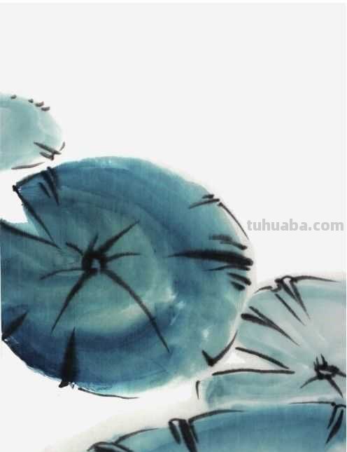 莲叶怎么画？不会上色？快来学习这几点画法，学会几分钟一幅画！