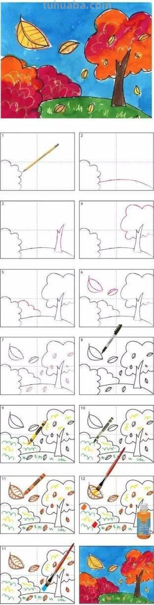 简笔画 - 动物人物风景简笔画，附步骤图，一学就会，速收藏