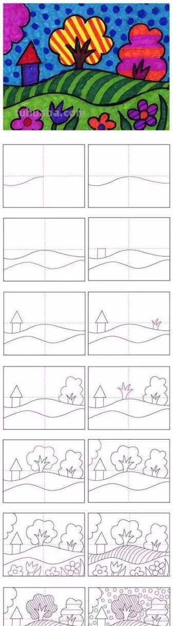 简笔画 - 动物人物风景简笔画，附步骤图，一学就会，速收藏