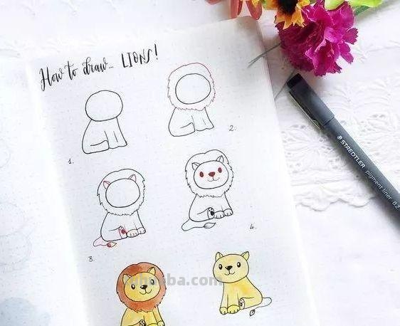 动物篇：20多款简笔画、手帐小插画，一学就会