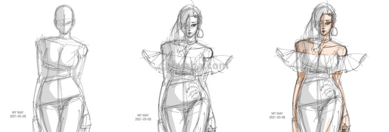 二次元少女的服装款式及绘画技巧