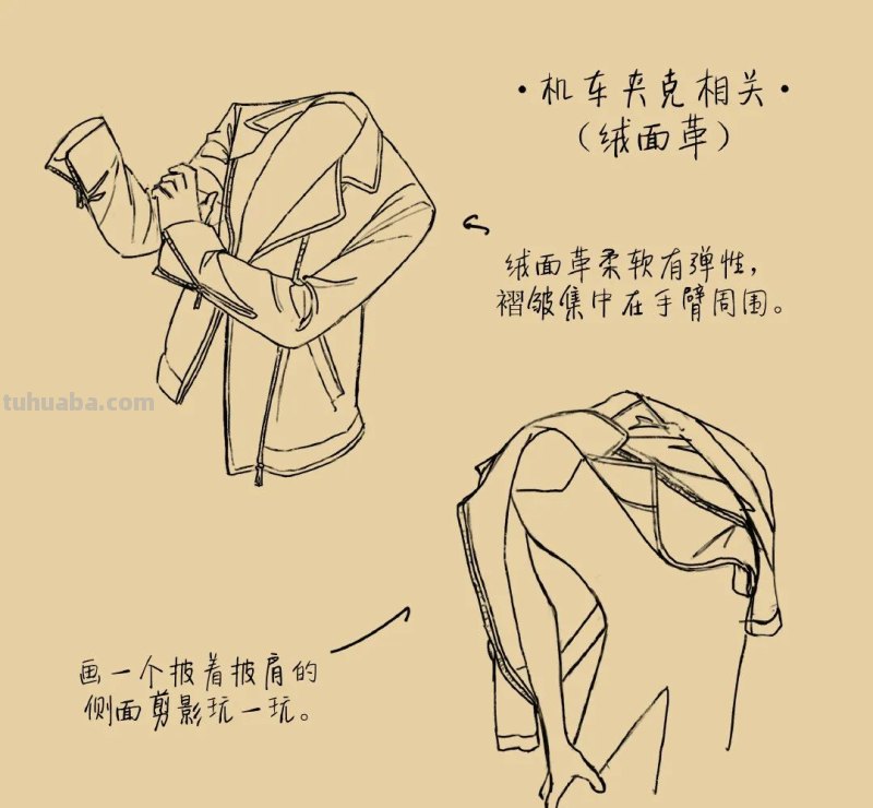 「绘画教程」各种不同类型衣服的褶皱画法（服装教程）