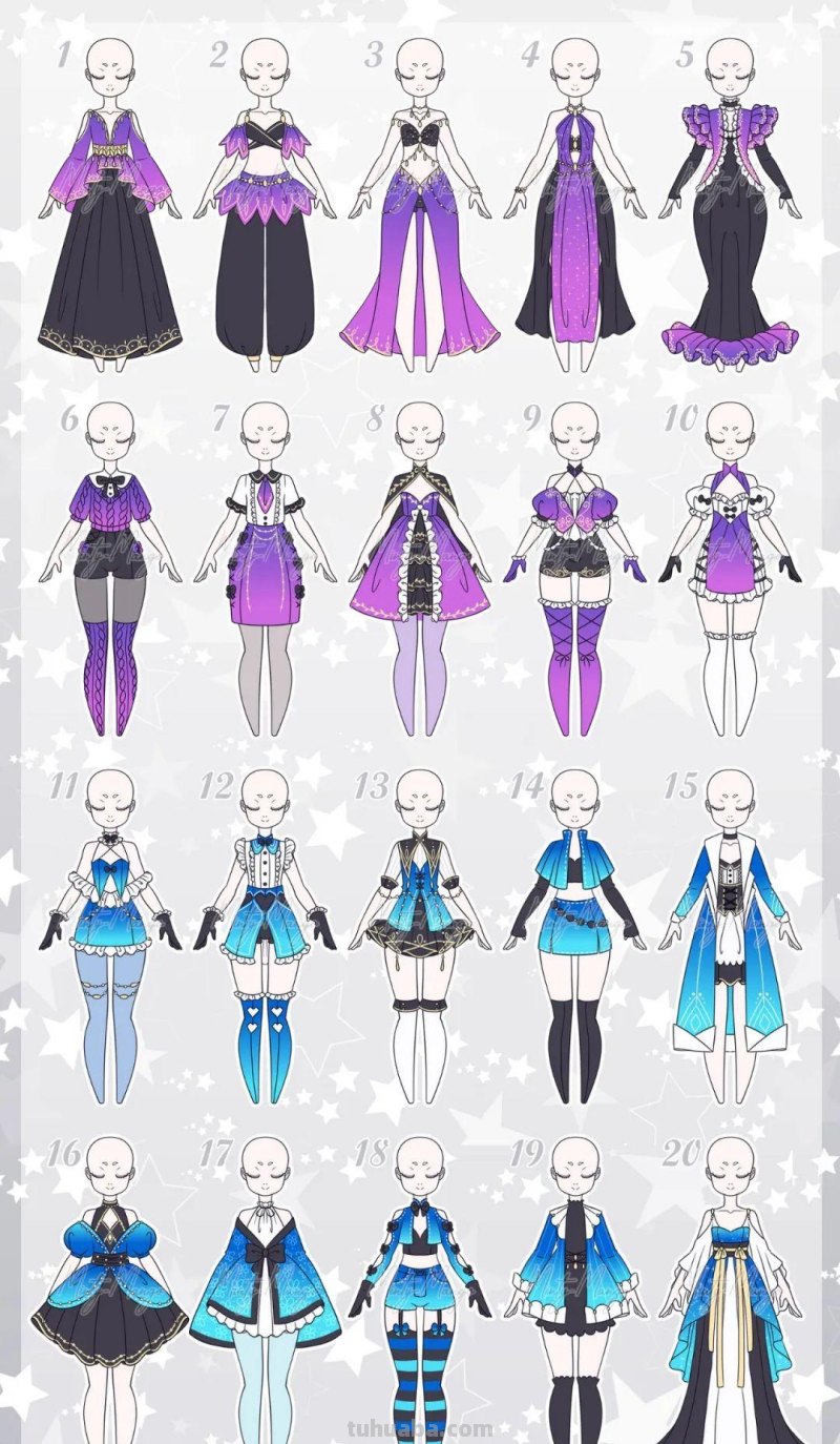 「绘画参考」167种女性服装设计参考 ​​​（服装参考）