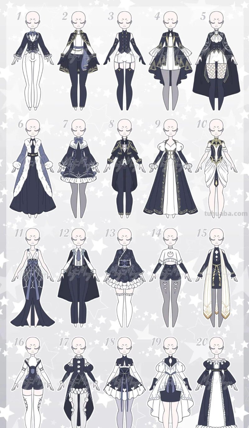 「绘画参考」167种女性服装设计参考 ​​​（服装参考）