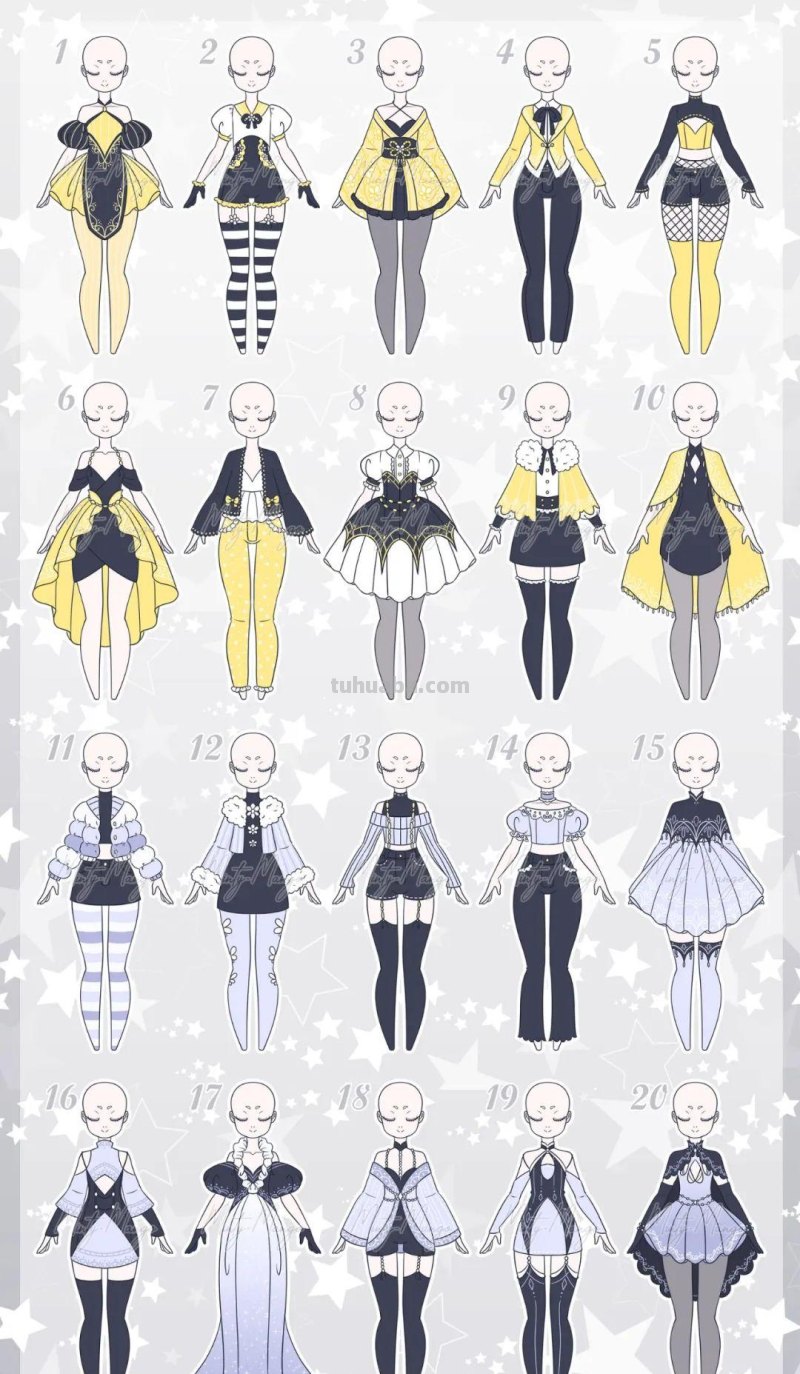 「绘画参考」167种女性服装设计参考 ​​​（服装参考）