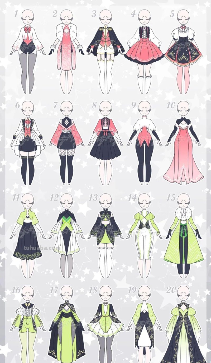 「绘画参考」167种女性服装设计参考 ​​​（服装参考）