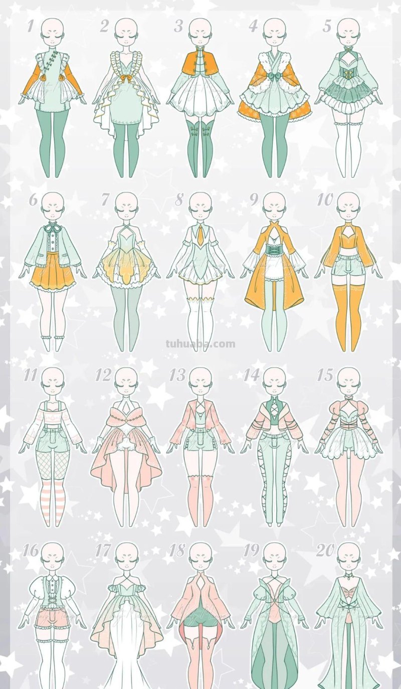 「绘画参考」167种女性服装设计参考 ​​​（服装参考）