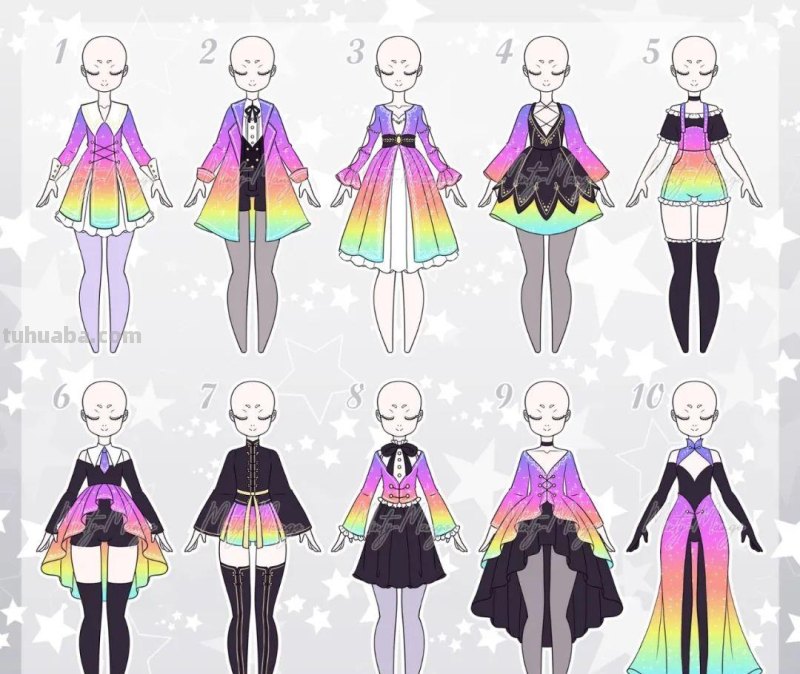 「绘画参考」167种女性服装设计参考 ​​​（服装参考）