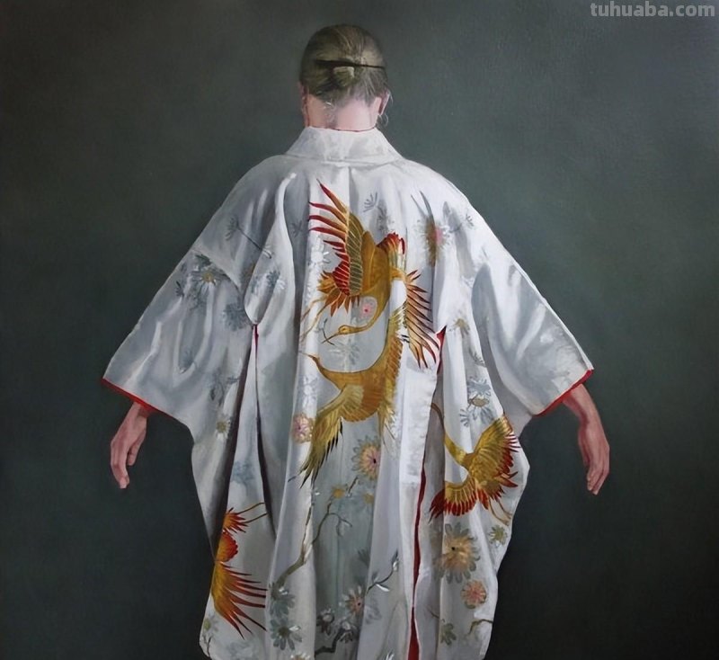 Stephanie Rew绘画作品：日本传统服装 和服