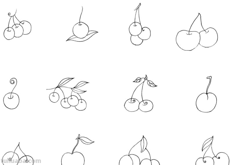 干货！一组食物简笔画送给喜欢画画的你，快来学习临摹吧