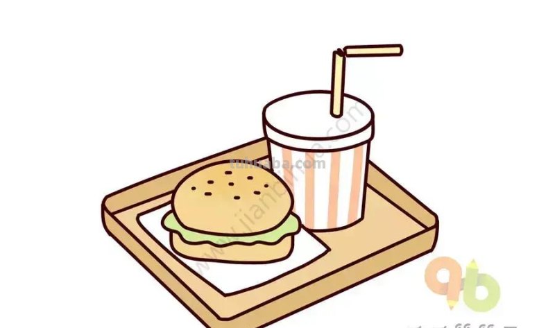 各种美食简笔画素材，问问宝宝是想画呢还是想吃呢？