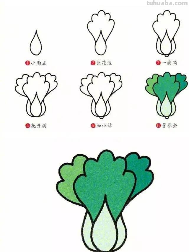 8种经常吃的蔬菜简笔画，3分钟全学会，简单又好画！
