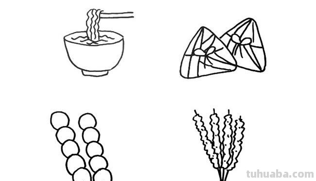 卡通食物/甜品简笔画图片大全