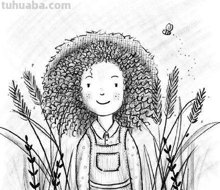 一组小朋友日常生活手绘简笔画插画