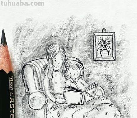 一组小朋友日常生活手绘简笔画插画