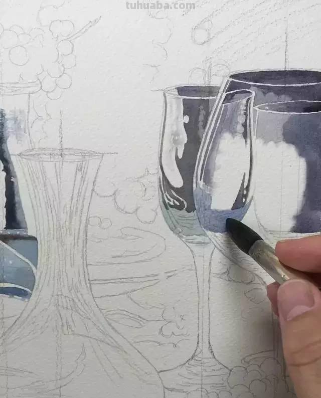 不会画水彩画？给你分享一个非常详细的示范教程