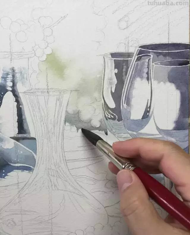 不会画水彩画？给你分享一个非常详细的示范教程