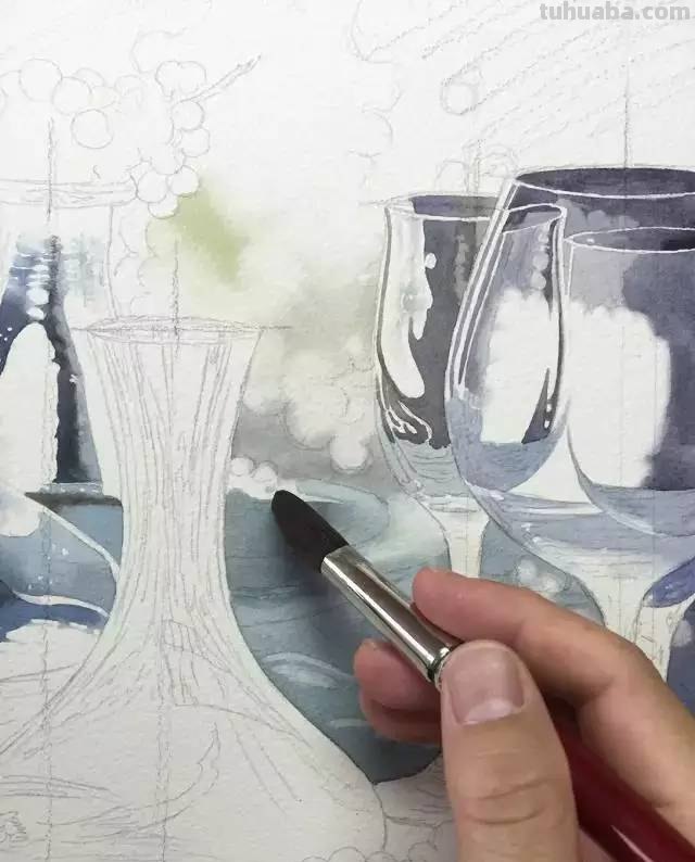 不会画水彩画？给你分享一个非常详细的示范教程