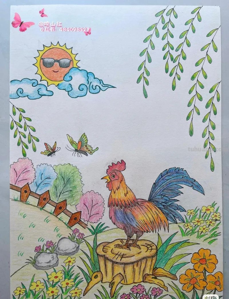 适合8—15岁好看好学的彩铅风景画，喜欢的可以收藏临摹