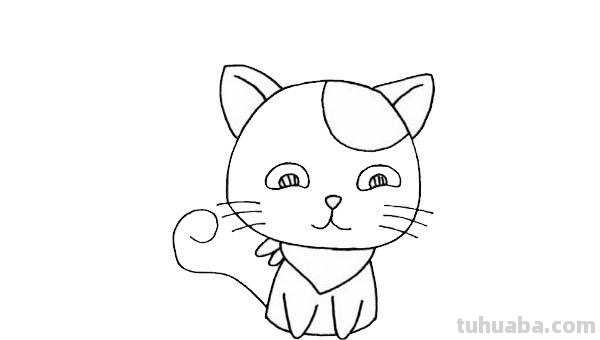 白色的猫怎么画