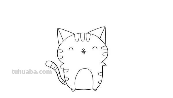 白色的猫怎么画