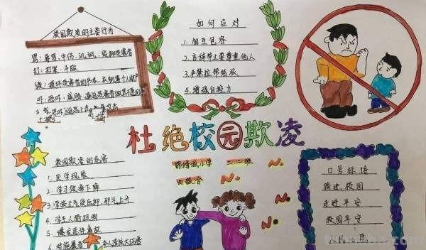 校园欺凌手抄报怎么画（校园欺凌手抄报怎么画简单又漂亮）