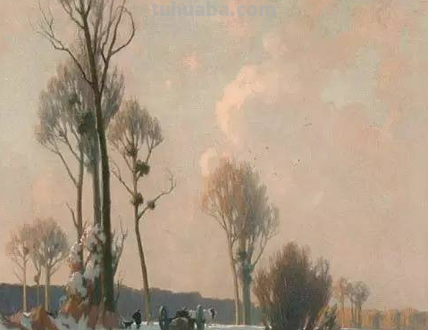外国画家的18副水彩风景画，风景唯美，画风轻灵，神似中国山水画