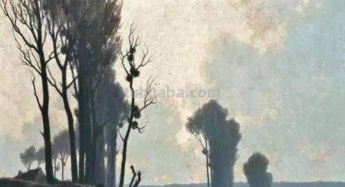 外国画家的18副水彩风景画，风景唯美，画风轻灵，神似中国山水画