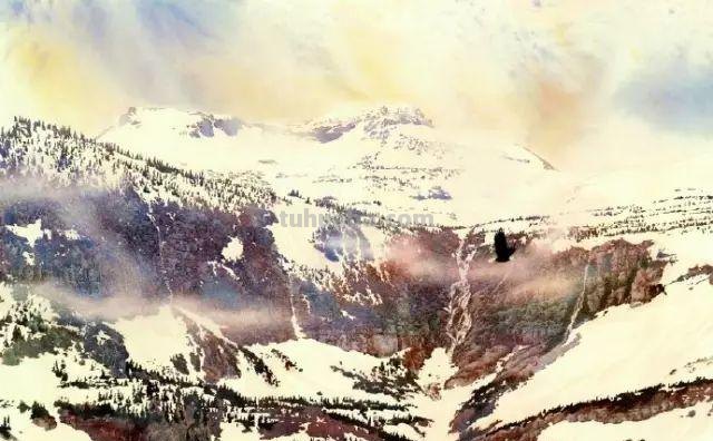 用水彩画出来的风景画，比真实的风景还要美丽