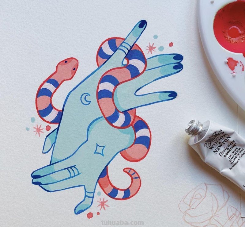 水彩插画：50张书籍人物插图，满足少女心的你，临摹的好素材
