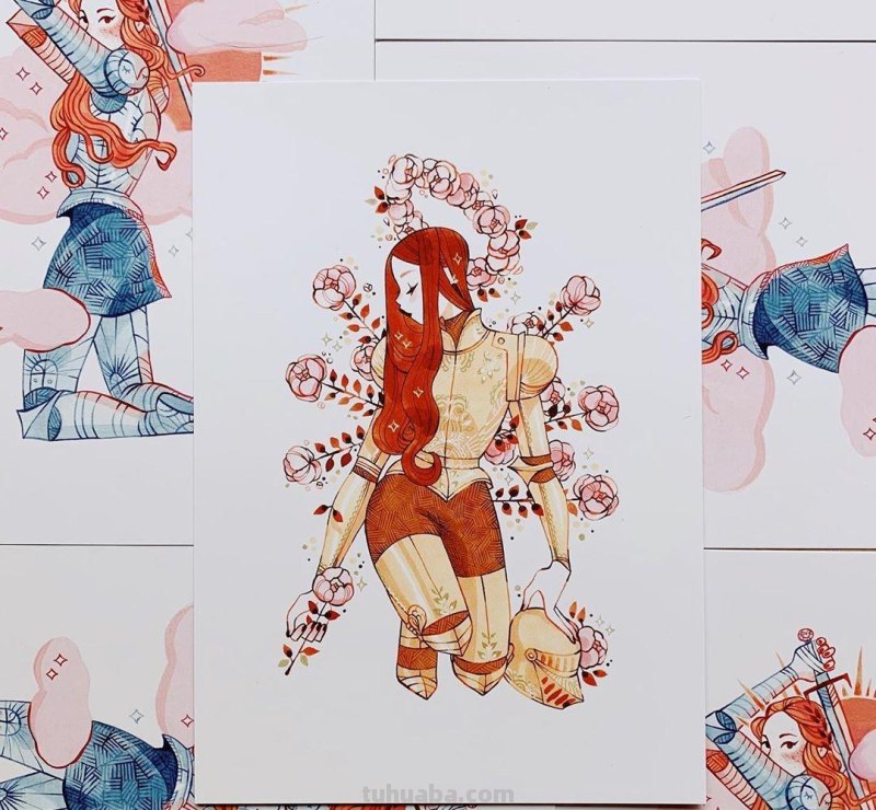 水彩插画：50张书籍人物插图，满足少女心的你，临摹的好素材